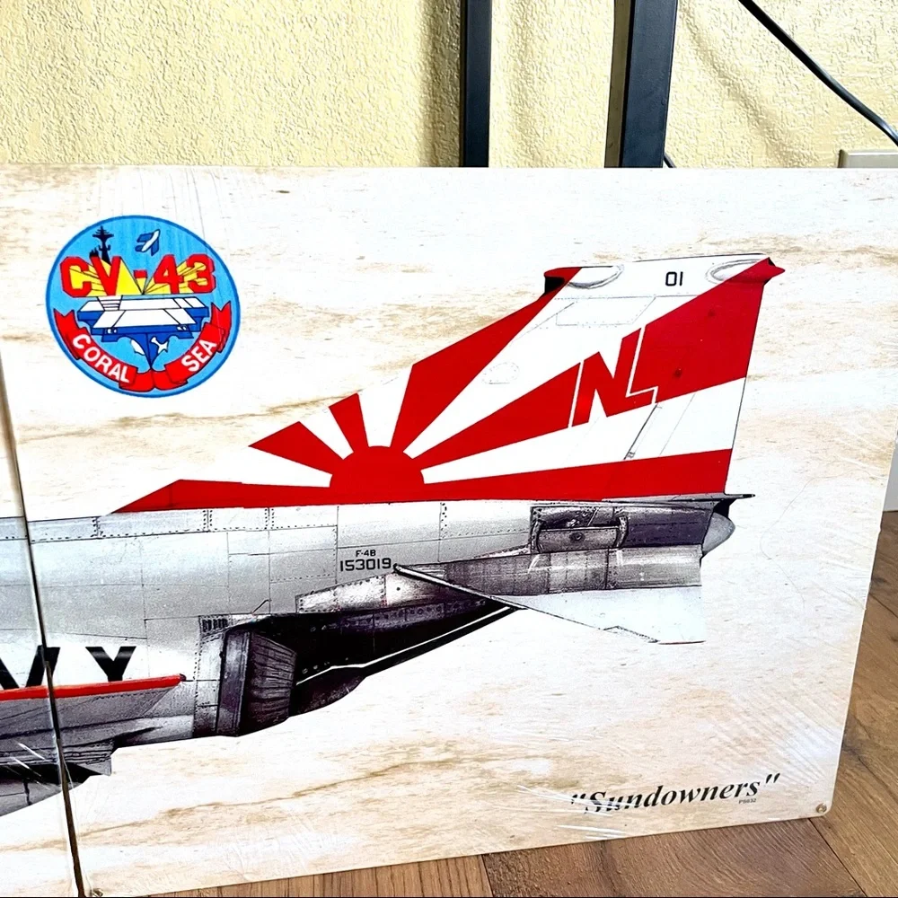 NEW F-B4 Phantom II Coral Sea Sundowners Navy Airplane Steel Metal Sign